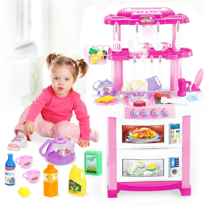 

Small Ling Children Spray Kitchen Toy GIRL'S Boy Play House Kitchen Cooking Pot Ladel Model Kitchenware