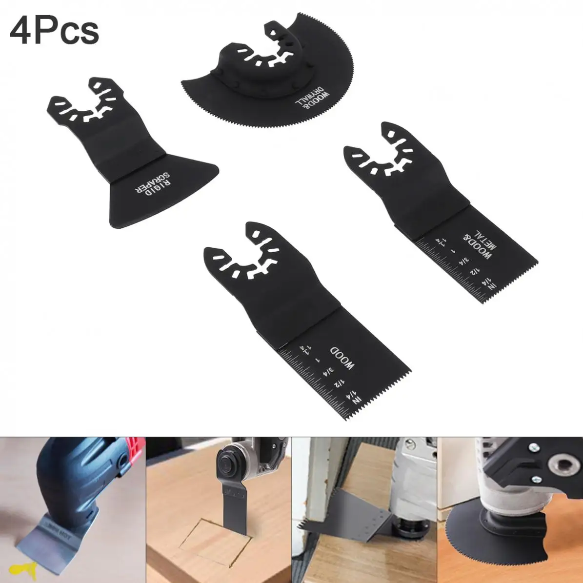 

80mm / 52mm / 32mm 4pcs/lot Universal 65 Manganese Steel Saw Blade Power Tool Accessories Fit for for Wood Cutting / Nail Cut