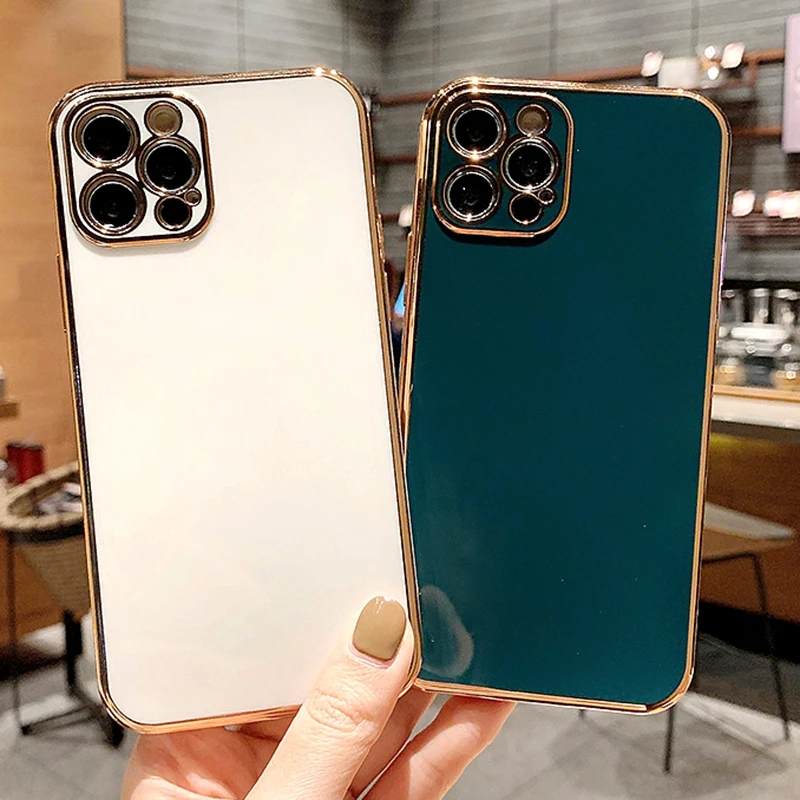 Soft Electroplated Candy Phone Case For iPhone 11 12 13 14 X XR XS Max Pro Max 7 8 Plus SE2020 mini Protective Cases Cover