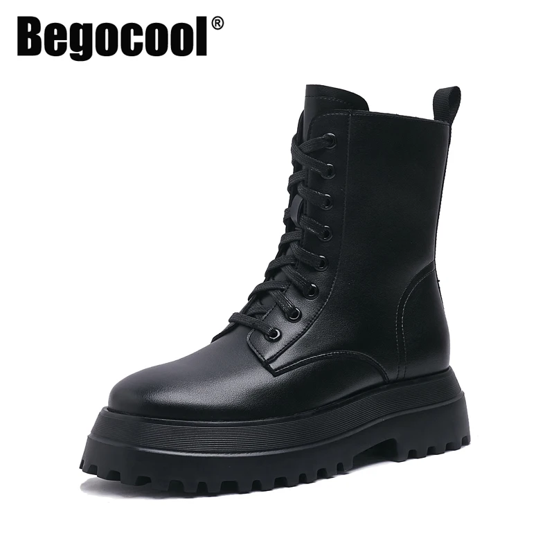 Женские ботинки на платформе Begocool роскошные модные дизайнерские мартинсы зимняя