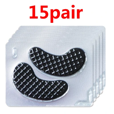 black 15pack 8/10/15 упаковок Crystal коллагеновая маска для глаз против морщин, против мешков под глазами, темных кругов возле глаз, опухшие глаза отбеливающий уход за кожей Маска-пленка для век с жидкими - Цвет: black 15pack