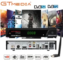 GTMEDIA V7 плюс HDMI спутникового ТВ приемник тюнер Dvb T2 Wi-Fi Usb2.0 Full-HD 1080P Dvb-s2 тюнер ТВ коробка Испания Италия Cccam 5 Клайн