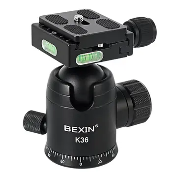 

K36 36mm 360 Horizontal Rotation Panoramic Tripod Ball Head Heavy Duty Loading 20Kg With Quick Releae Plate