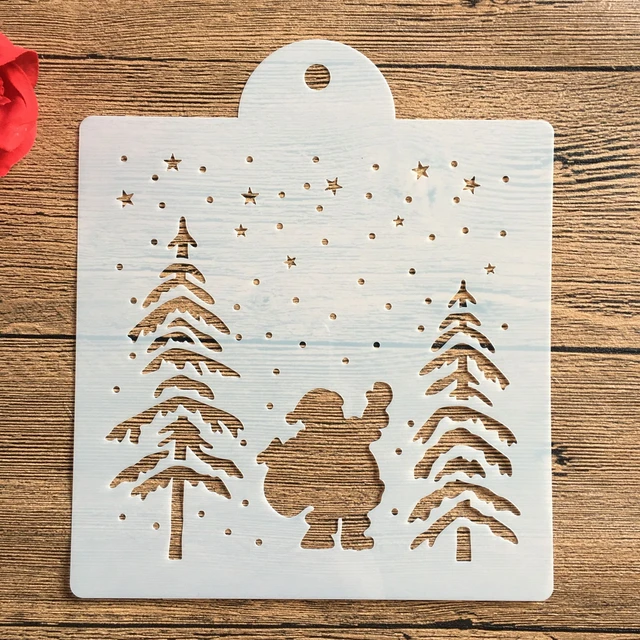 Christmas Tree Stencils Printable  Christmas Tree Stencil Pattern -  Christmas Tree - Aliexpress