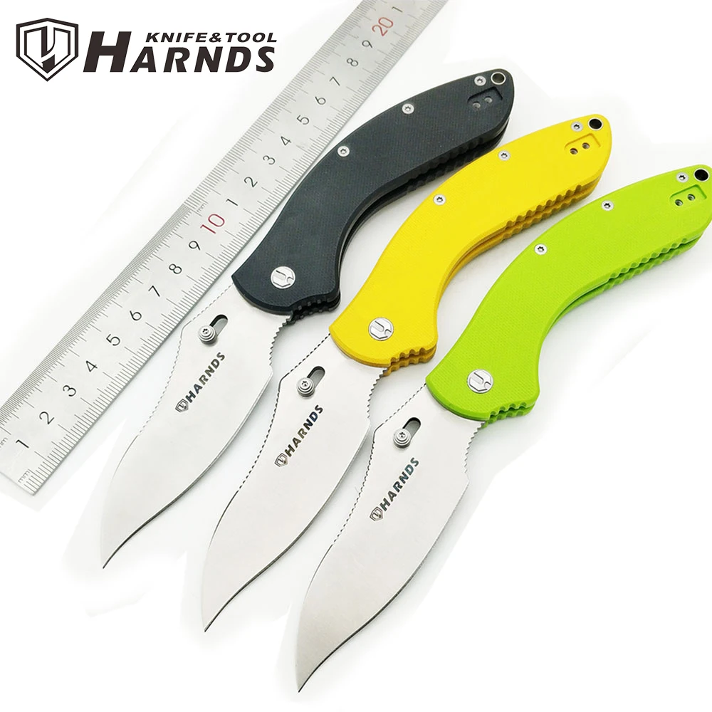 Нож Harnds CK3502 с клювом складной тактический карманный клинок Sandvik 14C28N рукоятка G10