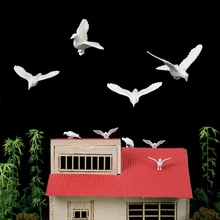 Modelo a escala de palomas en miniatura, Kits de diseño de aves para Diorama, arquitectura, Material de fabricación de escenas de zoológico