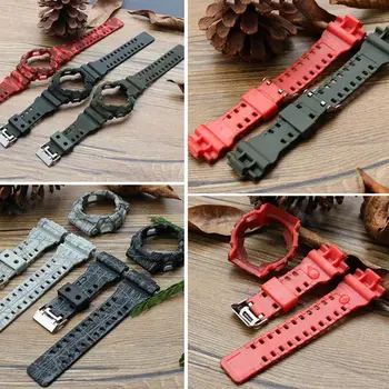 

1Set 1Set Anti-skid Soft Silicone Watchband Wrist Strap Watch Case Cover for Casio G-Shock GA-110 GA100 GD-120 Smart Watch