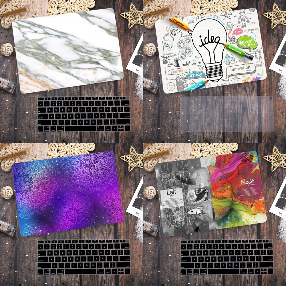 Пластиковый жесткий чехол с клавиатурой для MacBook Air 13 11 Pro 15 Touch Bar 2019 2020 A2289 A2251 A2159
