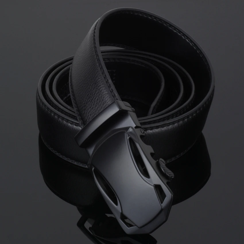 

2020 Fashion Brand Cowskin belt Genuine leather men alloy Luxury jaguar belt business 3.5cm belts for men