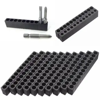 

10x Set 12 Holes Hex Shank Storage Screwdriver Head Bit Holder Holding Tool Kits