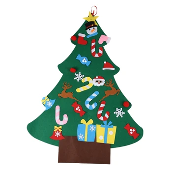 

3Ft DIY Felt Christmas Tree Set + 26Pcs Detachable Ornaments, Wall Hanging Xmas Gifts for Christmas Decorations