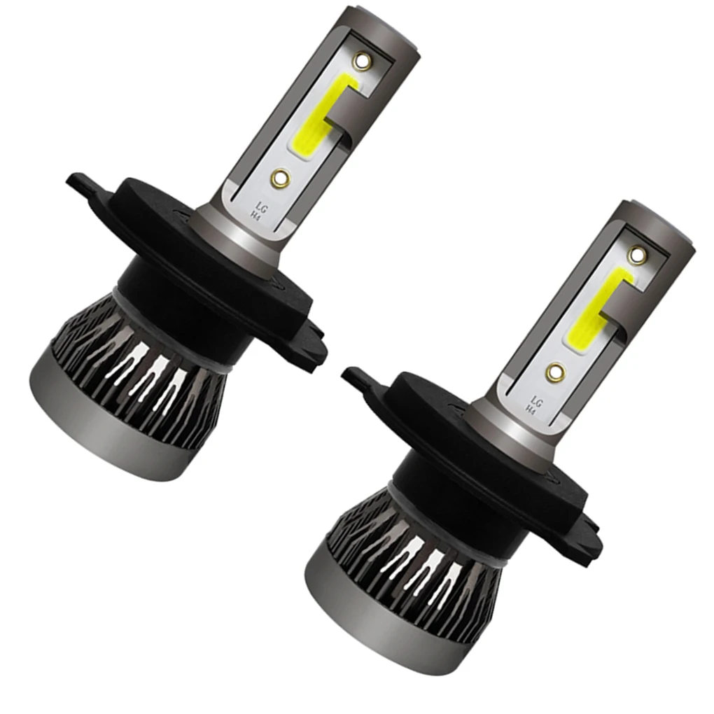 1 пара высокой яркости мини COB H4/H11/9005/9006 72W 6000K Автомобильные светодиодные лампы для фар Все-в-одном Hi/Низкий конверсионный комплект