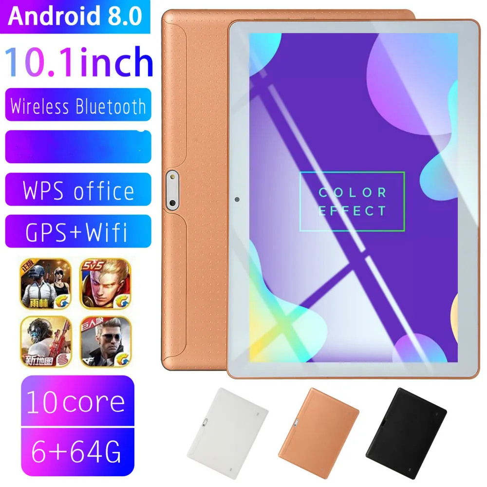 

2020 Hot new 10 inch Android 8.0 tablet double card dual standby 6G+128GB large memory smart tablet 4G Phone tablet PC