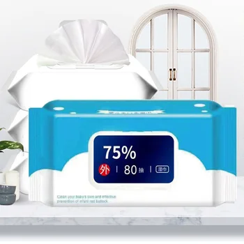 

80 Pcs/Pack Wet Wipes Portable Wet Napkins Hand Body Cleaning Soft for Travel Office Home