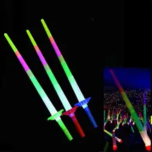 Retractable LED Light Flashing Glow Sticks Wands Toys Party Wedding Decoration multifunction lighting perfect gifts