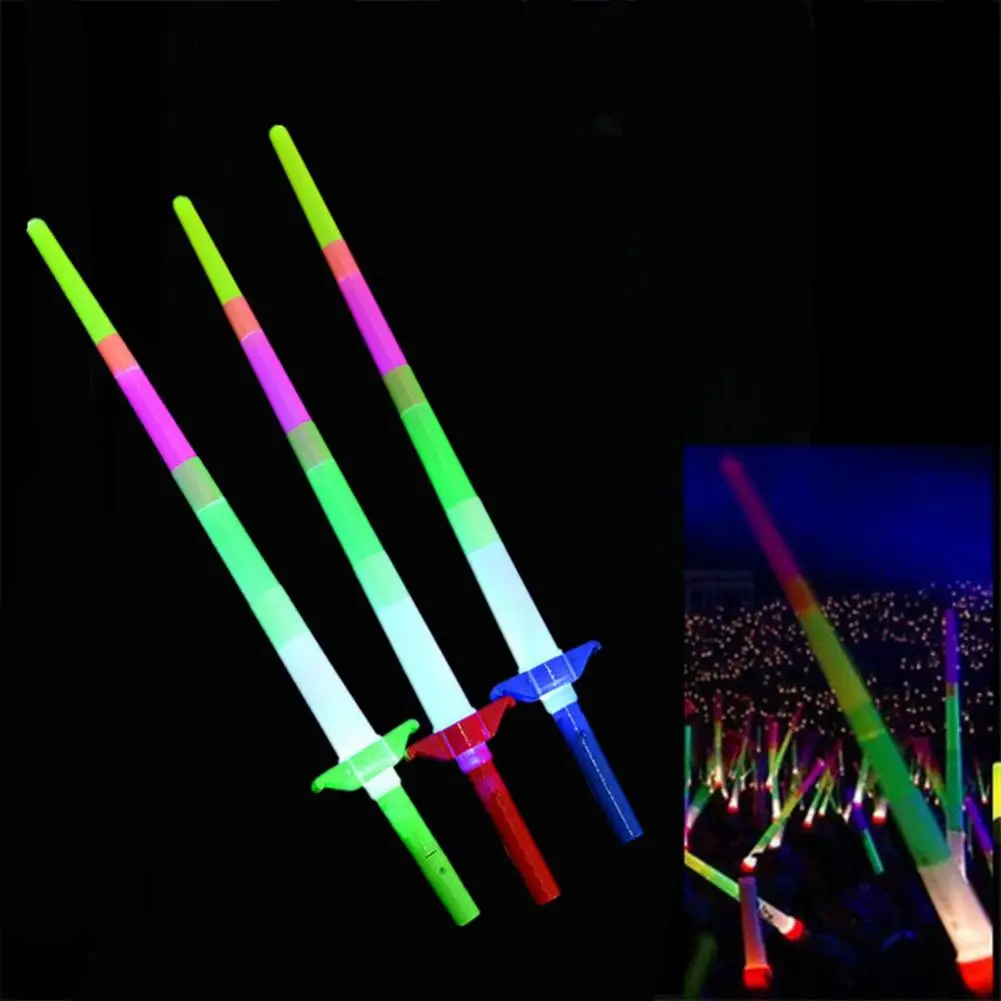 

Retractable LED Light Flashing Glow Sticks Wands Toys Party Wedding Decoration multifunction lighting perfect gifts