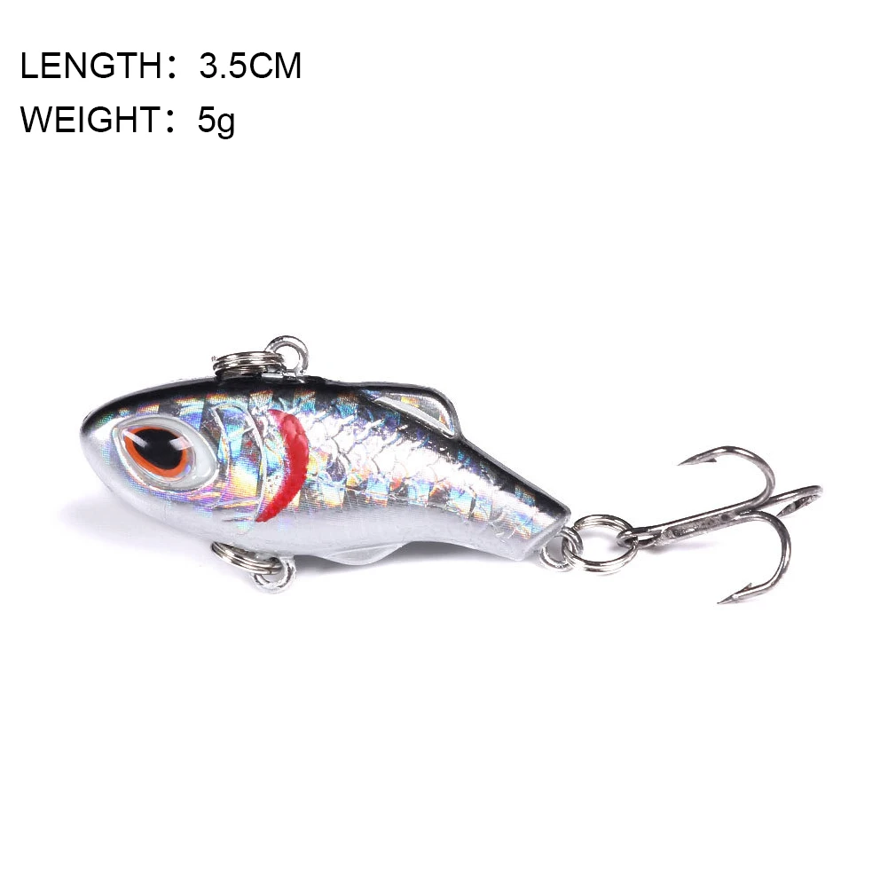 3.5cm Fishing Lure Sinking Mini Crankbait Vibration Artificial Hard Bait Winter Ice Fishing Wobbler Bass Fishing Tools Tackle