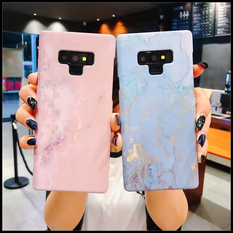 Брендовый Новый розовый синий для Samsung S7 Edge S8 Plus S9 жесткий чехол из поликарбоната