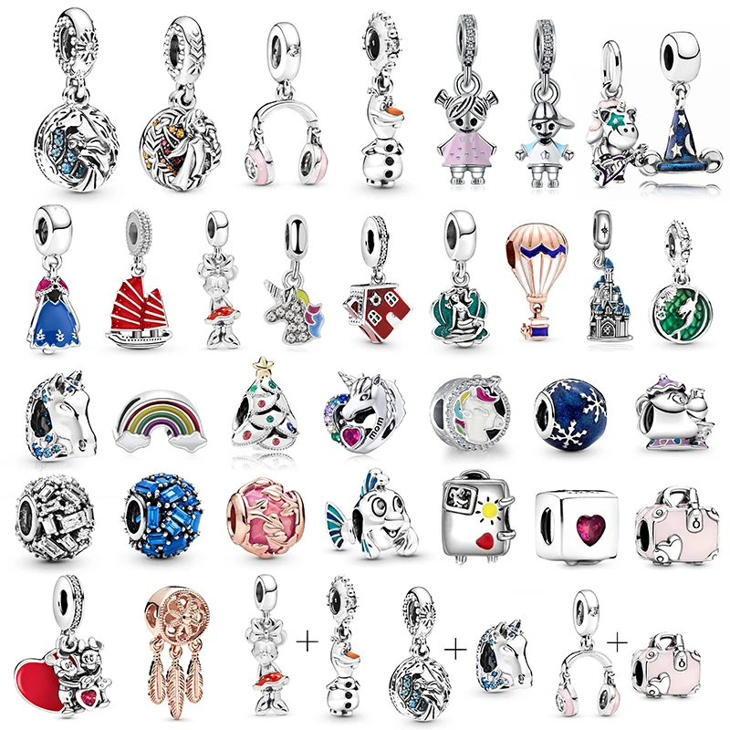 

2Pcs/lot Animal Series Cartoon Charm Beads fit Pandora Bracelet Necklace For Women DIY Jewelry Accessories Dropshipping 2019 New