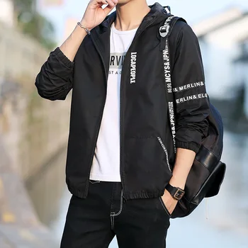 

Men's Jacket Thin Coat 2020 New Fashion Autumn Coat Casual Hooded Clothes Spring Jacket Male Shirt