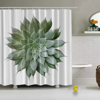 

Cactus Plant Top View Isolated On Photo Shower Curtain for Bath Tub,79''L x 72''W