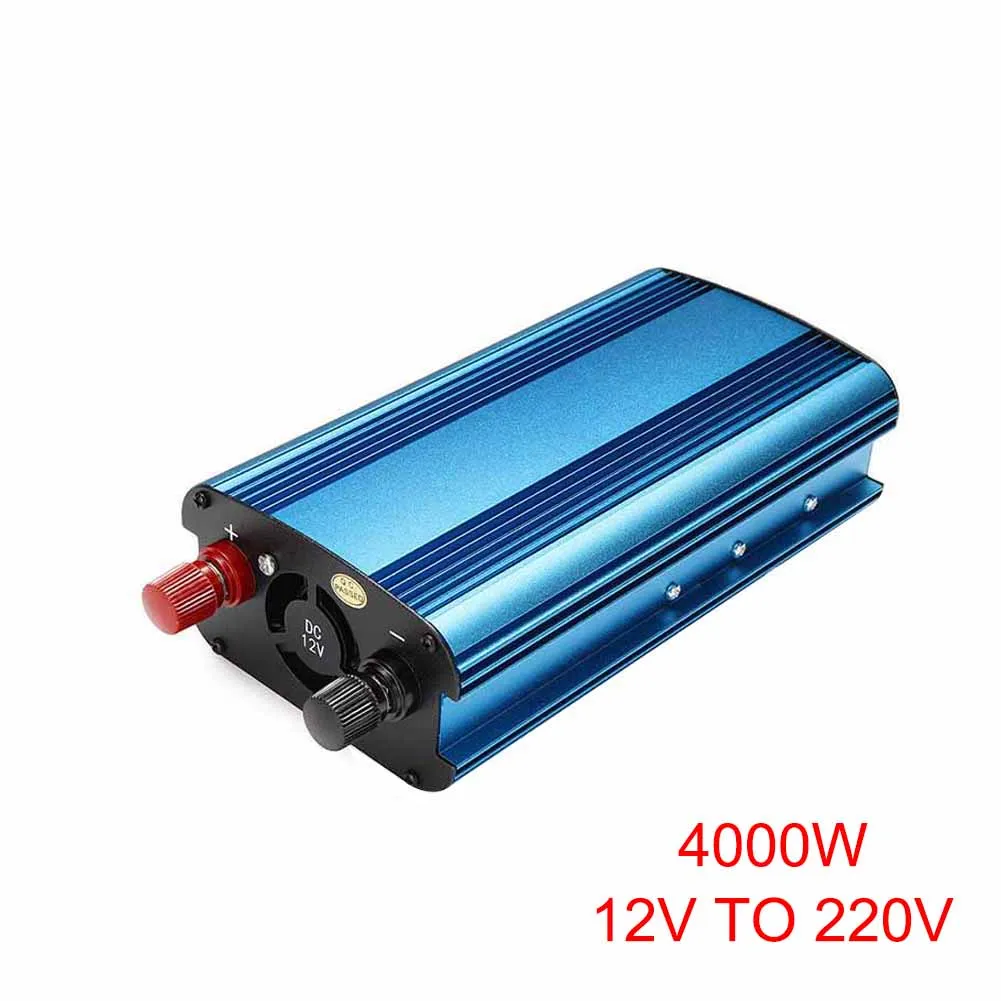 12v to 220v 4000w 3000 W/4000 W фары для автомобиля на солнечной батарее Мощность Инвертор постоянного тока в 12/24V к переменному току 220V Модифицированная синусоида преобразователь FKU66 - Цвет: 12v to 220v 4000w