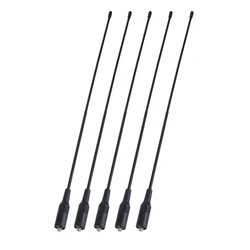 LSENG – antenne de talkie walkie femelle LS771 SMA, 15.35 pouces (144/430Mhz) fouet VHF/UHF pour BaoFeng Pofung Kenwood Wouxun, 5 pièces 