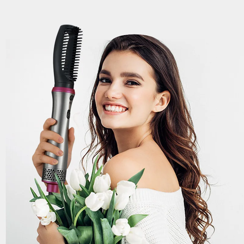 

Pro Hair Dryer Brush 5-in-1 multi-function hot air comb inner button fluffy wave curler volume straight dual-use straight comb