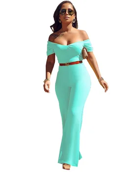 

Spring Summer Women Jumpsuit Bodycon Playsuit Bodysuit Overalls Rompers Plus Size Solid Strapless Loose Long Trousers
