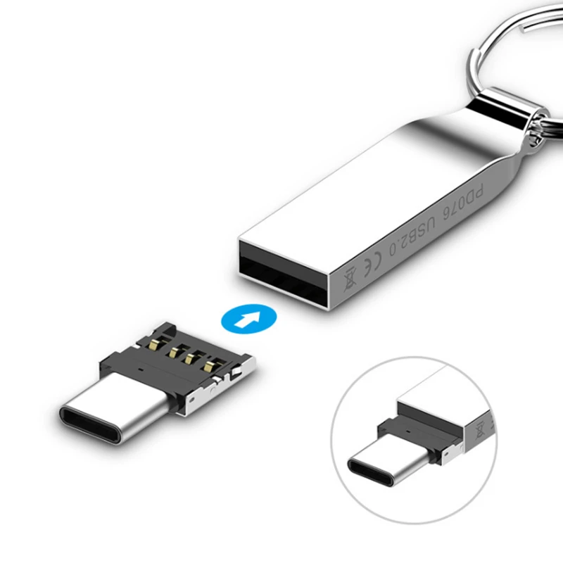 OTG Type c USB-C Micro USB to USB Adapter Type-c Disk Reader adapter For Xiaomi Huawei Samsung Mouse usb Flash Drive type c to iphone converter