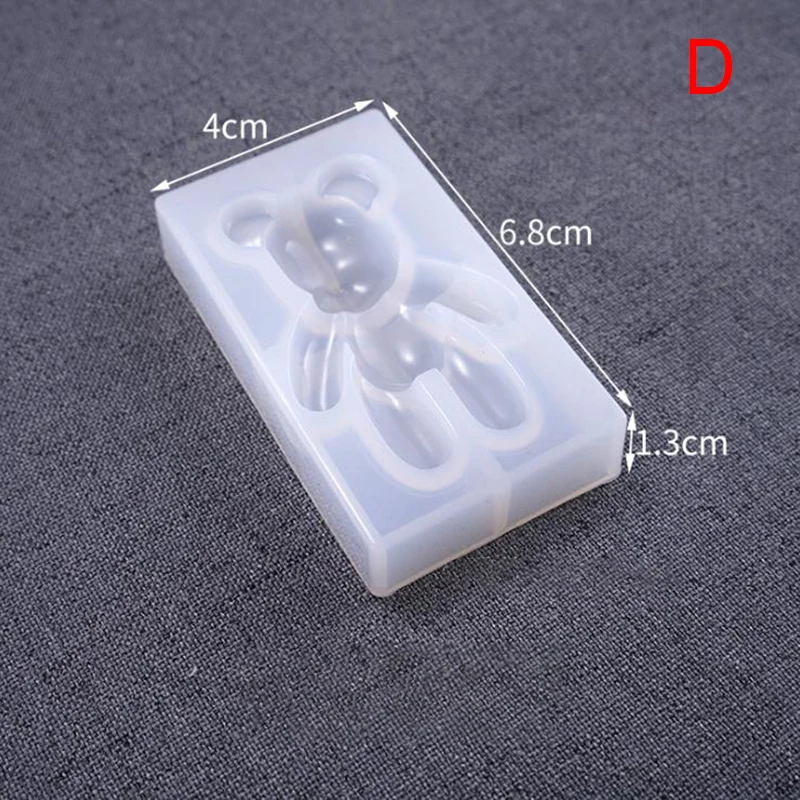 

Silicone Mold Bear Shape Resin Mould DIY Making Jewelry Pendant Craft Tool
