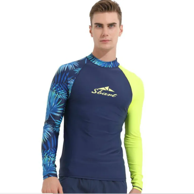 Мужская водоотталкивающая футболка с длинным рукавом и лайкрой|swimming shirt men|mens swim