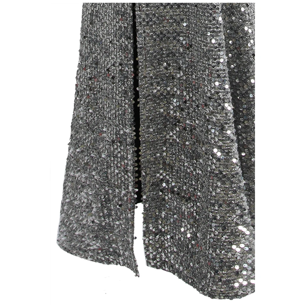 Angel Fashion женское асимметричное бисерное вечернее платье с блестками длинное