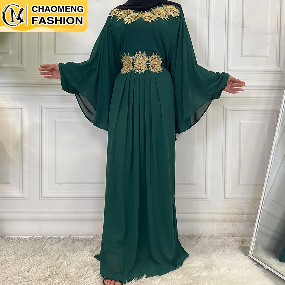 Модный Восточный Дубай Abaya мусульманский женский хиджаб платье кафтан Турция