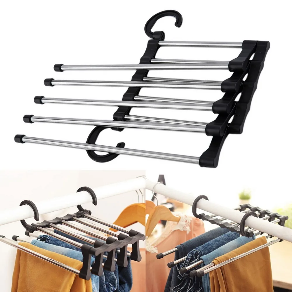 

MultiFunctional Clothes Hangers Pants Storage Hangers Cloth Rack Multilayer Storage Cloth Hanger Closet Organizer