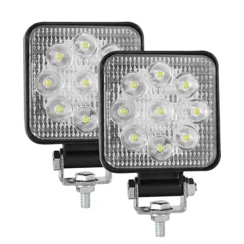 

2Pcs 10-30V 6000K 48W Car LED Light Mini 3 Inch Nine Beads Square Lamp Off-road Car Headlights