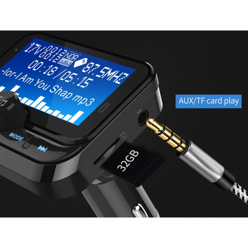 ЖК-дисплей Автомобильный MP3 Bluetooth приемник Hands-free USB Автомобильное зарядное устройство передатчик автомобильный fm-плеер