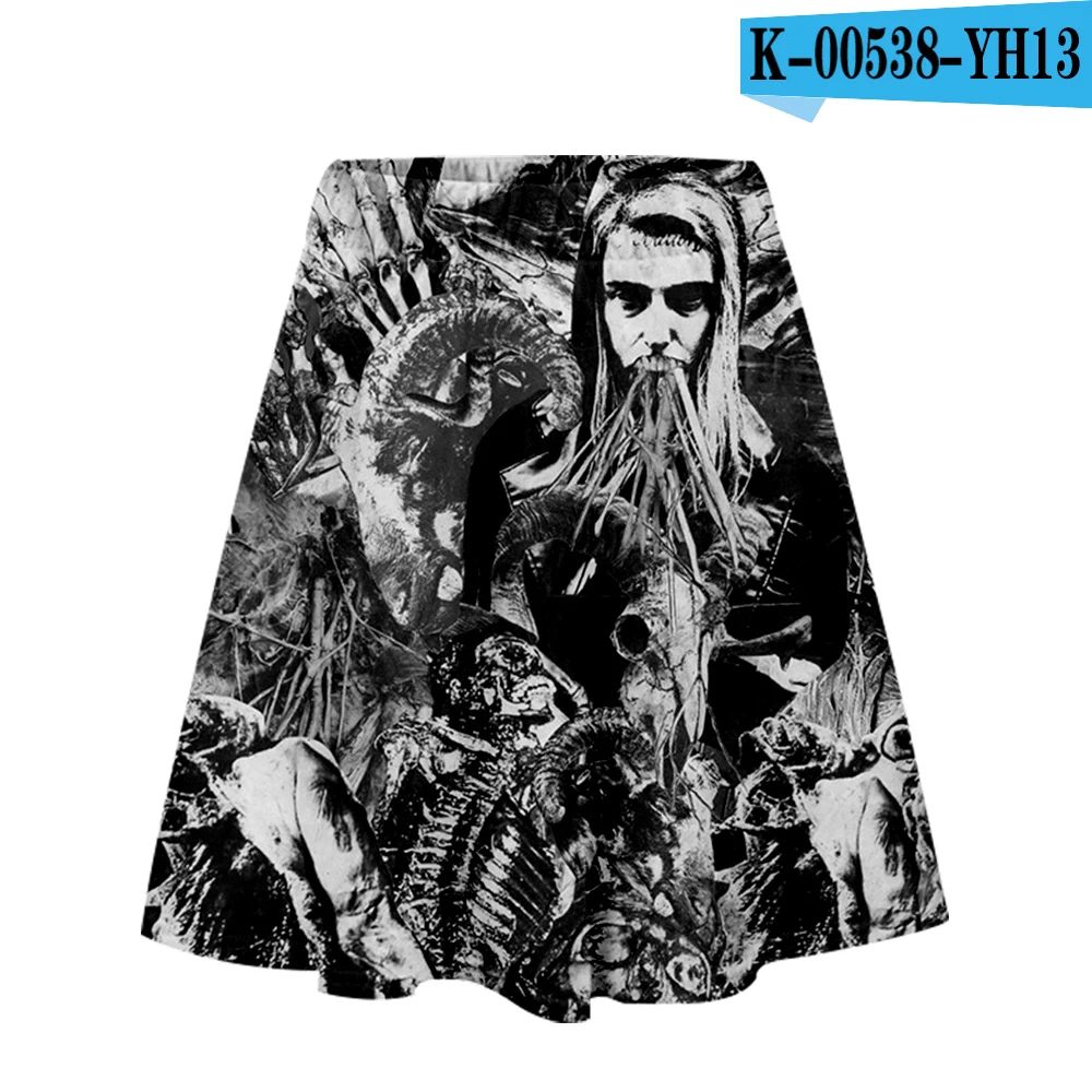 Ghostemane плиссированные клетчатые юбки женские с высокой талией Готическая 3D юбка Harajuku танцы рок хип хоп Короткие мини юбки женские - Цвет: one