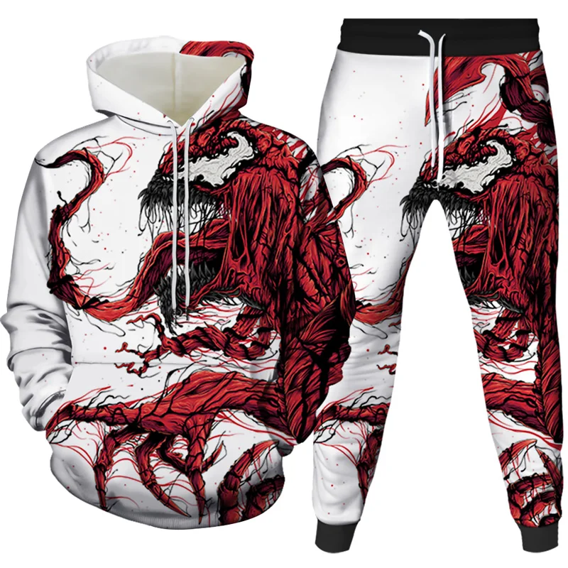 

2021 hot film venom men's hoodie Spring and Autumn Hot 3D Marvel series men and women casual plus size hooded sweatshirt