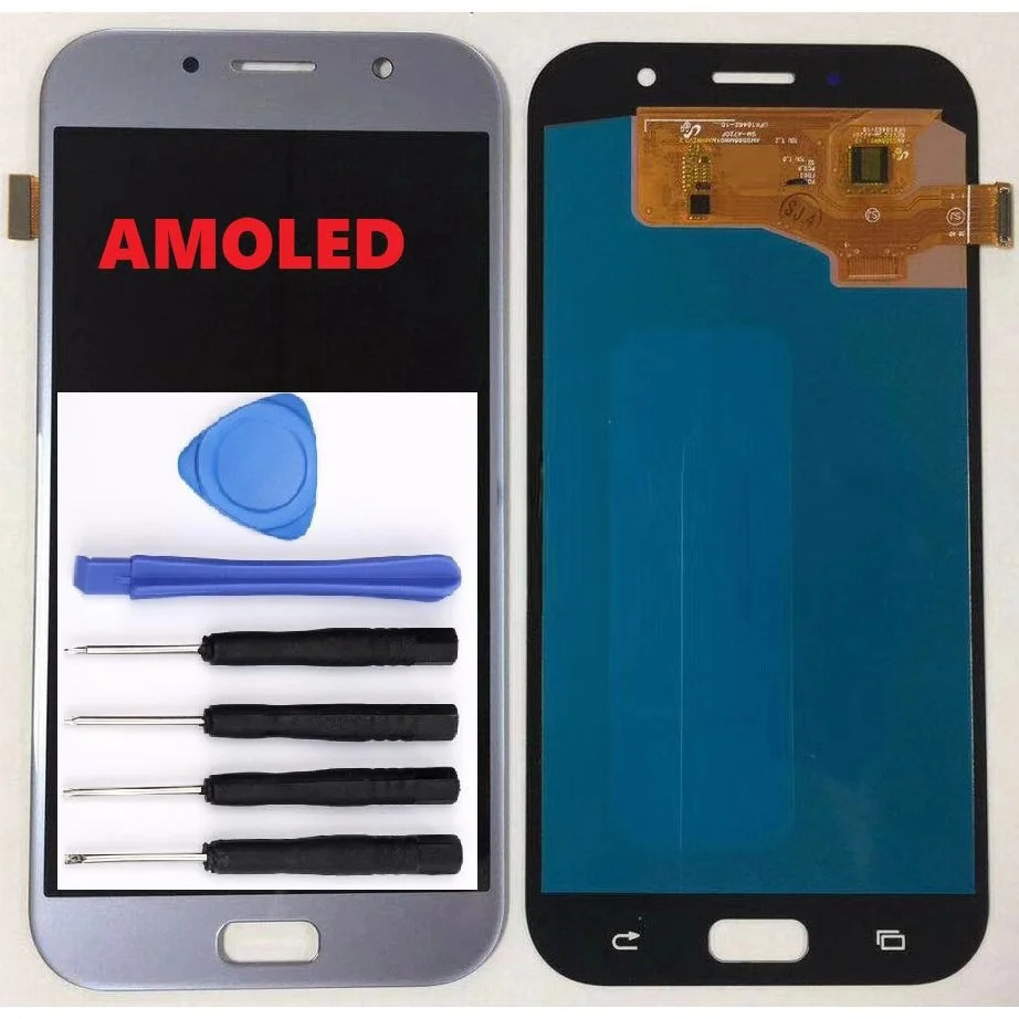 

Super AMOLED Phones Display For Samsung Galaxy A7 2017 A720 A720F A720M LCDs Touch Screen Digitizer Assembly LCD Replacement
