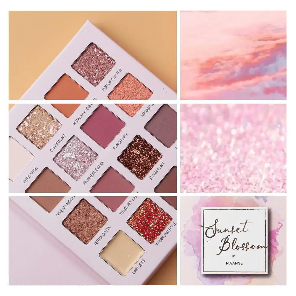 16 Color Shimmer Glitter Eye Shadow Powder Matt Eyeshadow Cosmetic Luxury Makeup brochas maquillaje Beauty pinceaux 1 16 Color Shimmer Glitter Eye Shadow Powder Matt Eyeshadow Cosmetic Luxury Makeup brochas maquillaje Beauty pinceaux 2