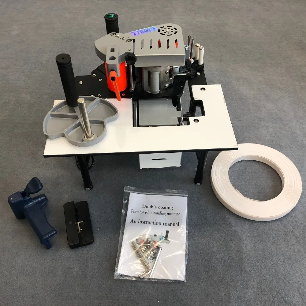 Edge Banding Machine Double Side Gluing Portable Edge Bander Woodworking Edge Banding Machine 220V 1200W
