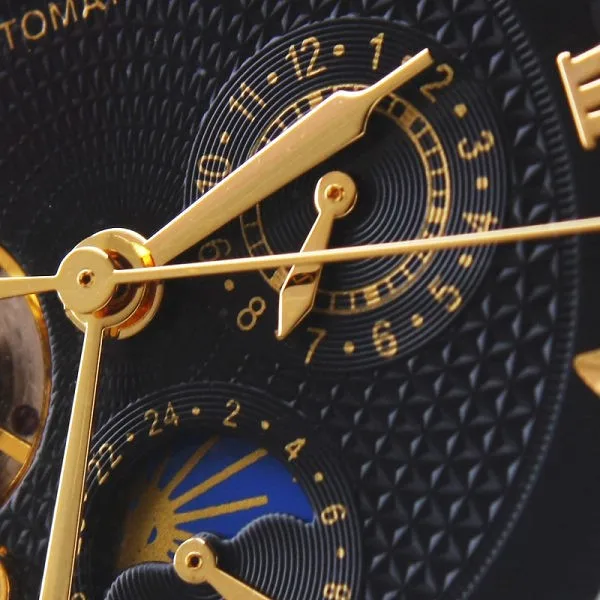 Mechanical watch man hollowed-out automatic mechanical leather watch waterproof business casual watch