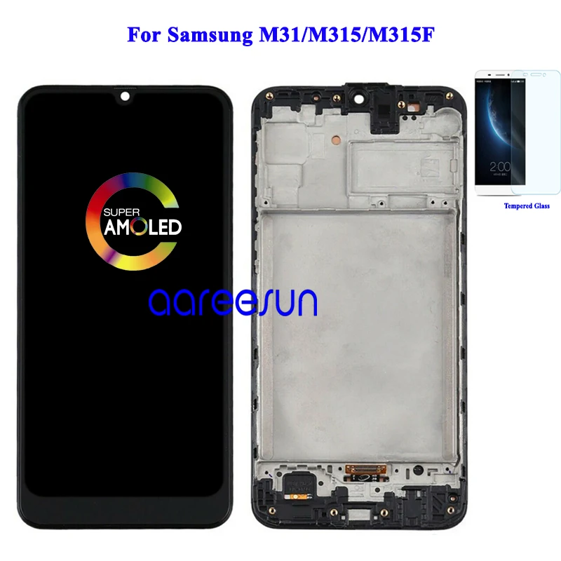 ЖК-экран Super Amoled для Samsung M31 ЖК-дисплей M315 M315F с сенсорным дигитайзером в сборе |