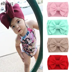 Kids New 7'' Big Double Layer Puff Hair Bows Headband Fashion Summer Elastic Hair Band Girls Cute Hair Accessories Large Bow