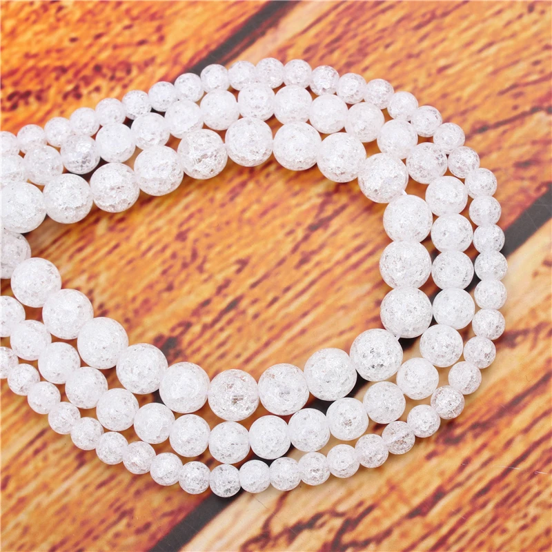 White Popcorn Natural Stone Bead Round Loose Spaced Beads 15 Inch Strand 4/6/8/10/12mm For Jewelry Making DIY Bracelet |