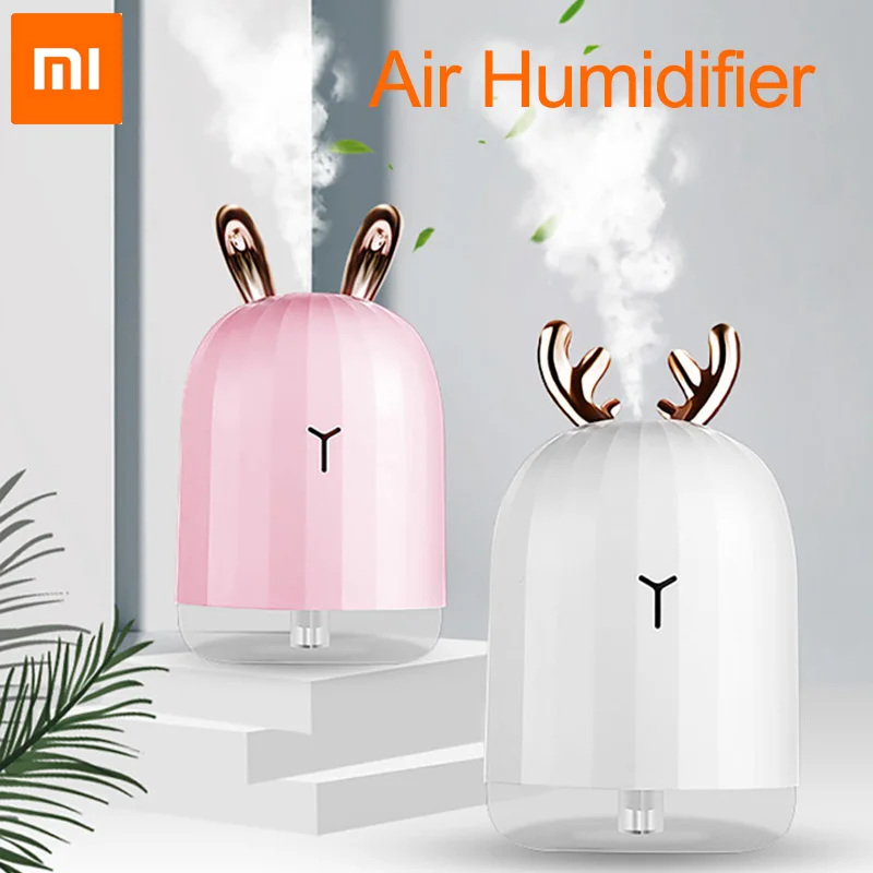 

Mini Air Humidifier Aroma essential oil diffuser White Deer Pink Rabbit portable ultrasonic air purifier USB Charger for school