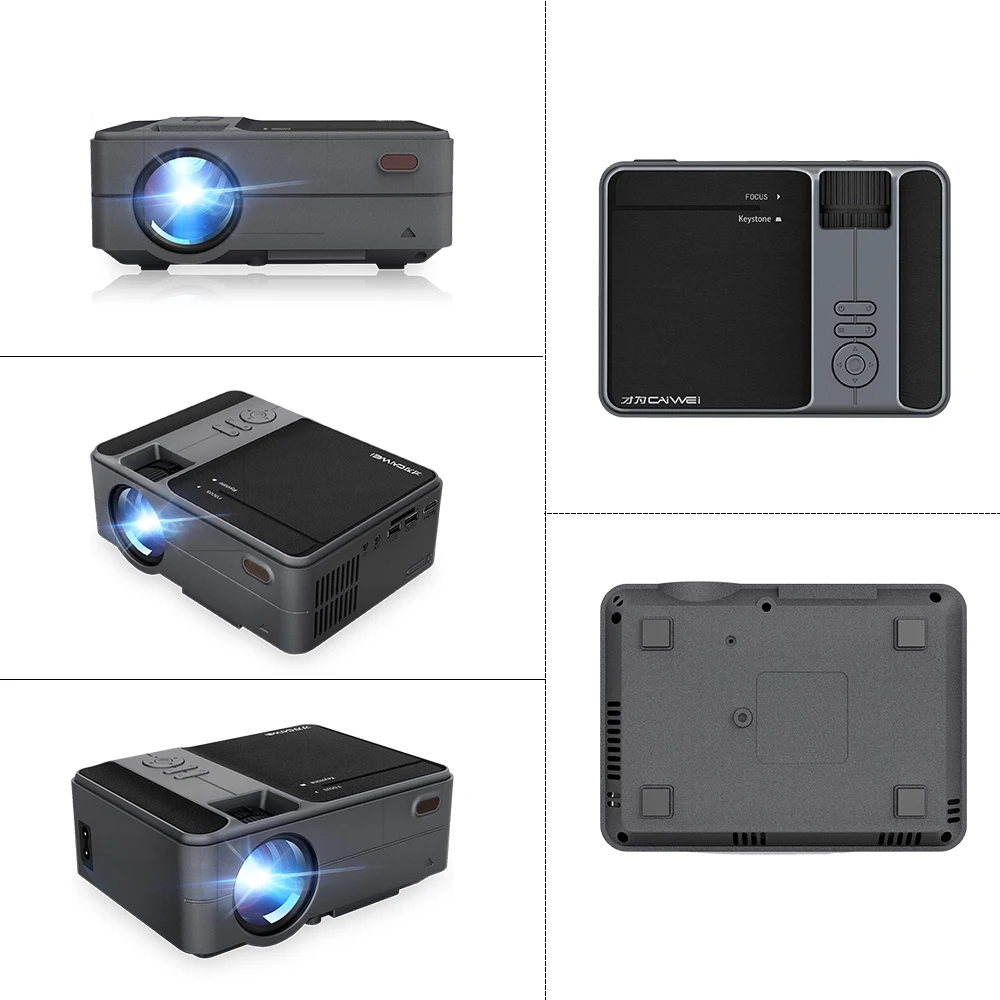 CAIWEI C180AB/C180W Мини проектор портативный WiFi Android 6 0 домашний кинотеатр для 1080P HDMI USB