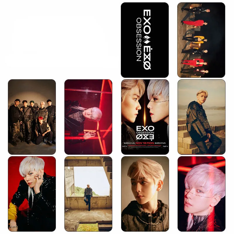 KPOP EXO новый альбом обсион ЛОМО карточка наклейка для фотокарты XIUMIN BAEKHYUN LAY CHEN CHANYEOL