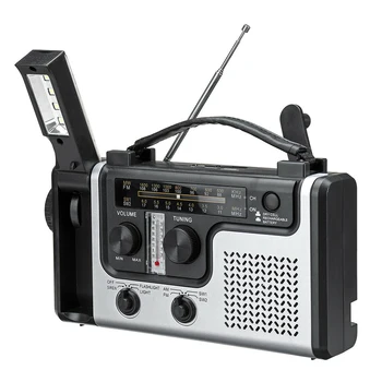 

Outdoor Multifunctional Solar Radio AM FM SW1 SW2 Built-in Speaker USB Charging Emergency Solar Hand Crank Radio
